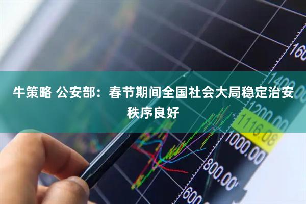 牛策略 公安部：春节期间全国社会大局稳定治安秩序良好